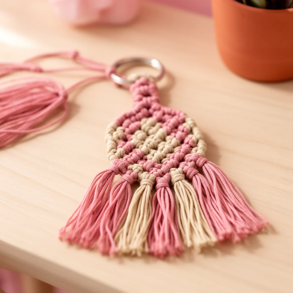 Porte-clés macramé
